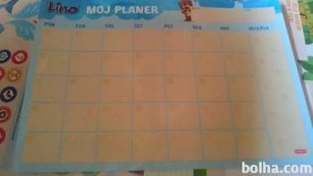 Tedenski planer piši briši z magnetki - Podarim